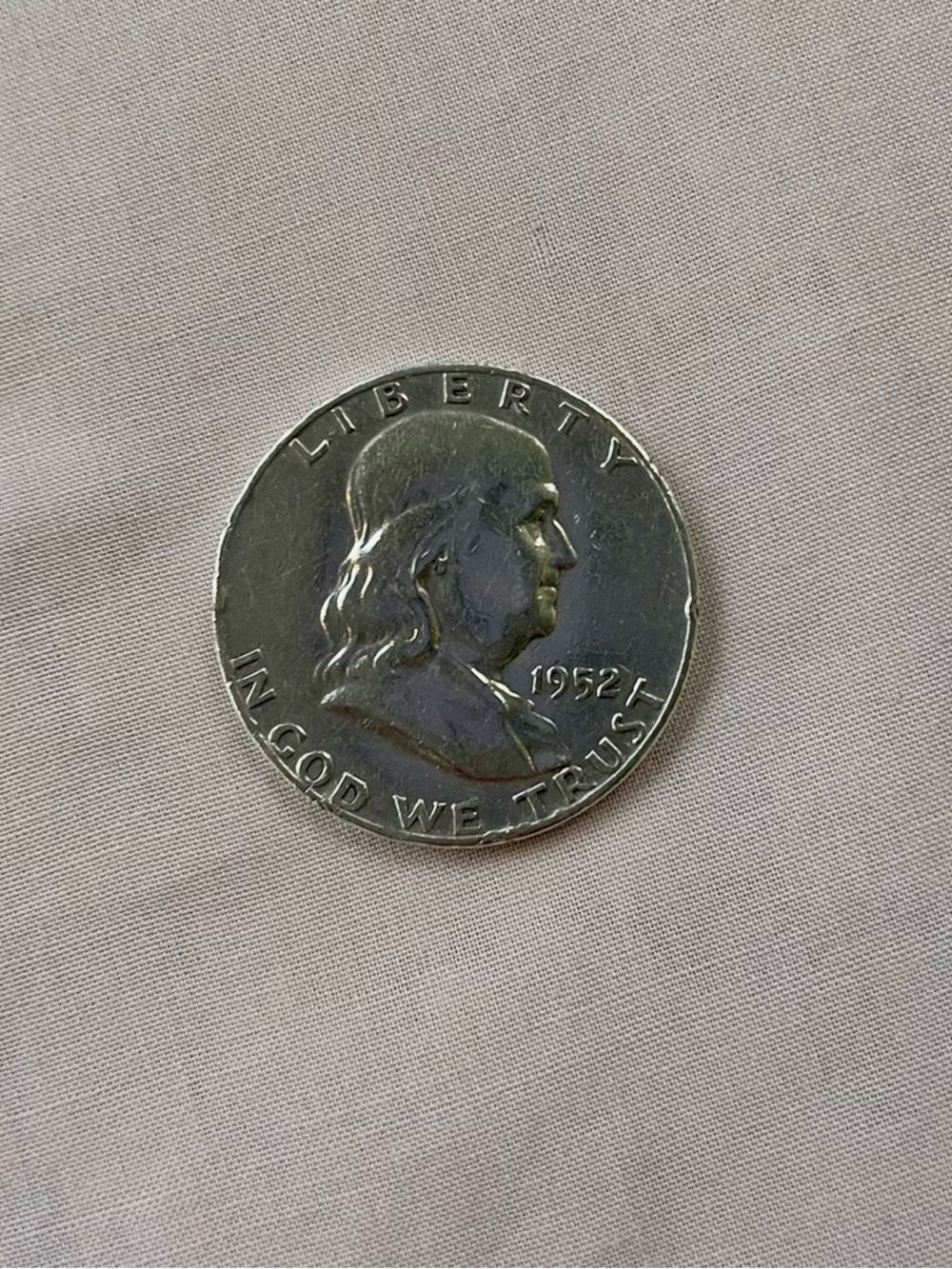 1952-D USA Benjamin Franklin Half Dollar